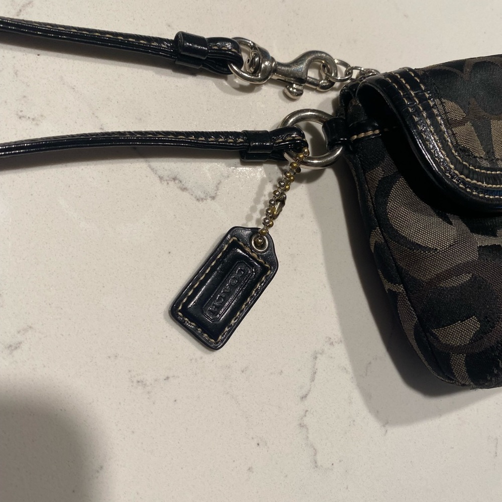 Black Coach Wristlet - Picture 2 of 6